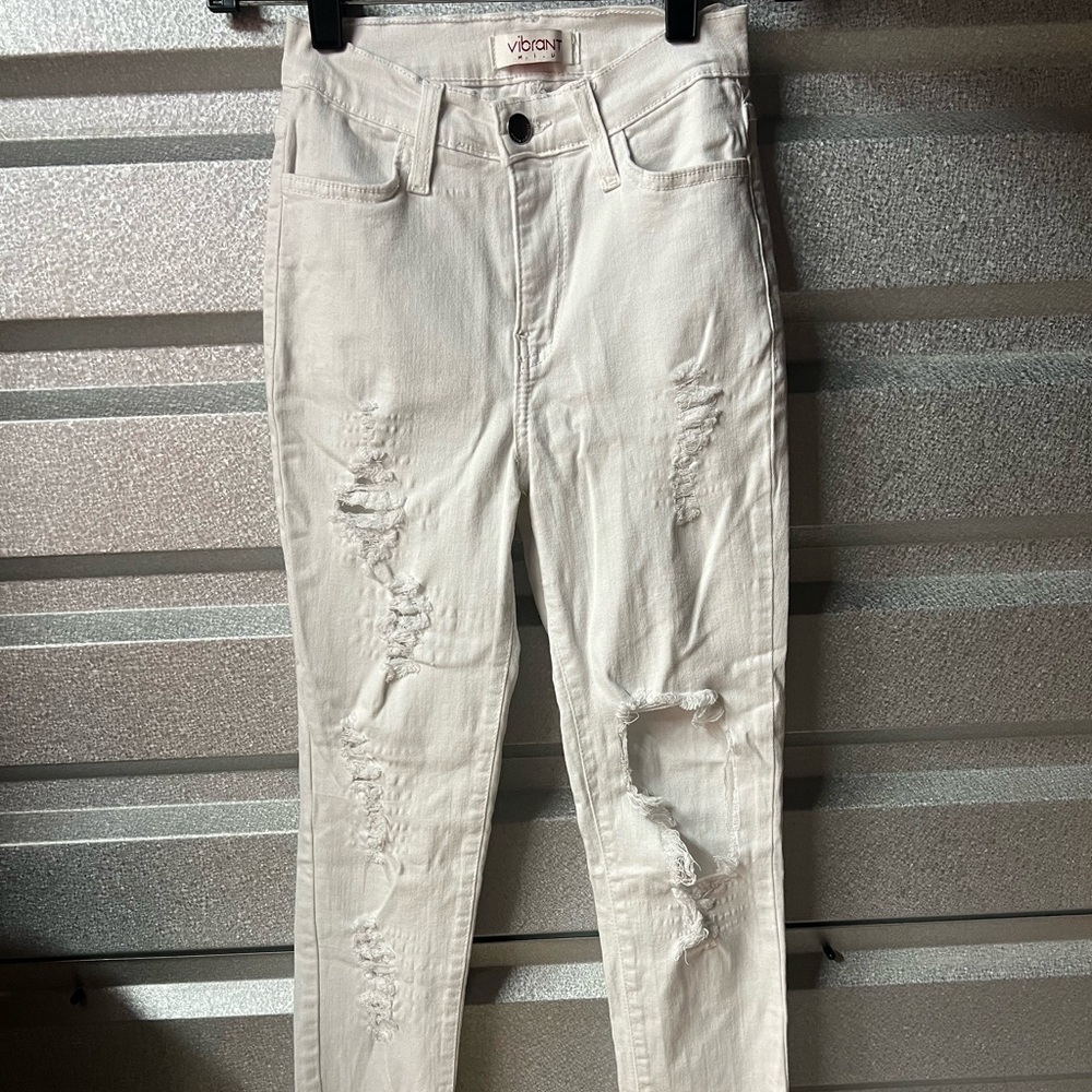 White skinny jeggings